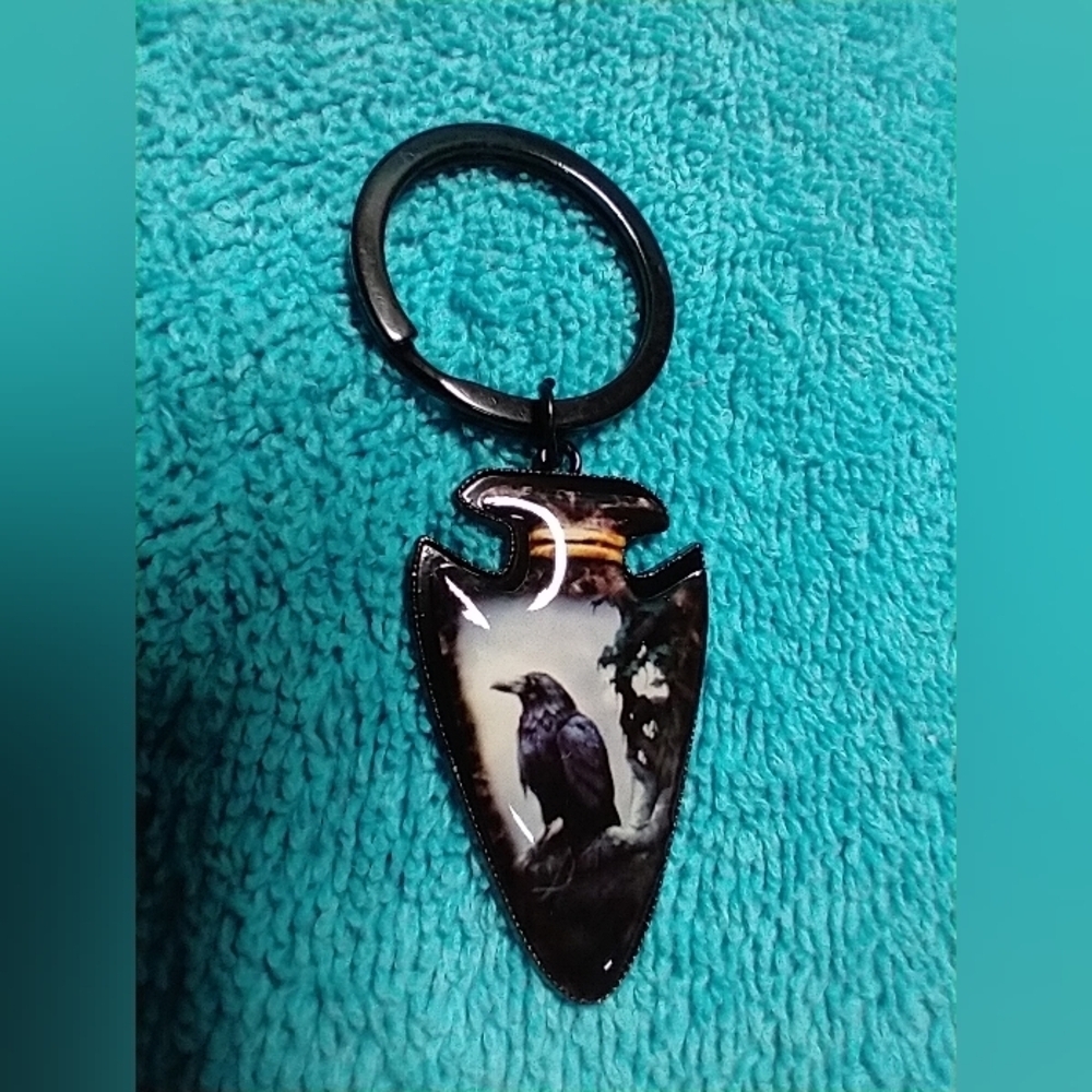 Black keychain black crow jewelry - Picture 2 of 3